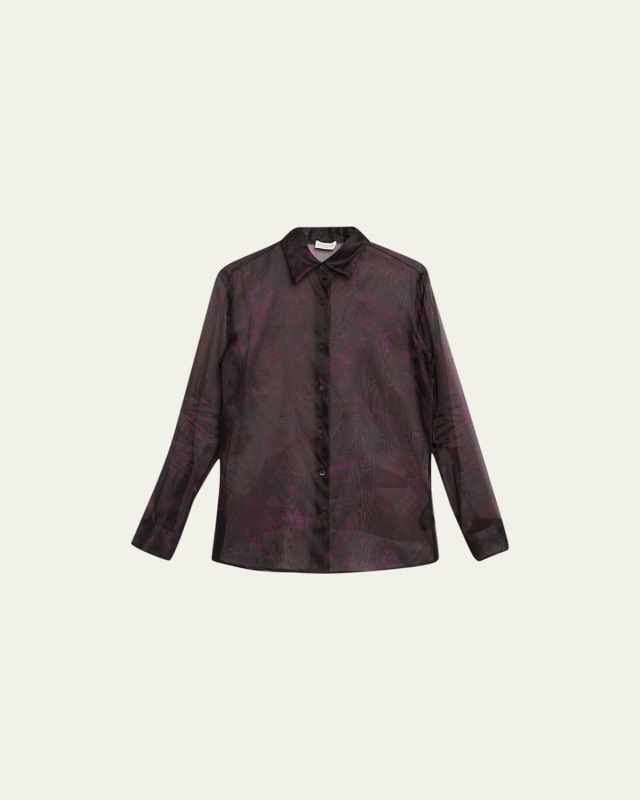 Clavelly Sheer Button Up Shirt